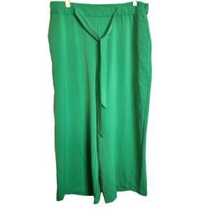 Maison d'Amerlie Green Pull-On Belted Pants, NWOT, Size 14